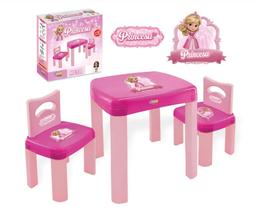 Mesa Infantil Educativa Princesa com Duas Cadeiras Simo Toys