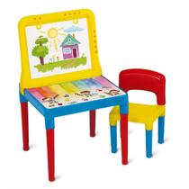 Mesa Infantil Pequeno Artista Com Cadeira E Quadro 9052 - Bell Toy