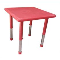 Mesa Infantil Plástico Altura Ajustável Vermelho