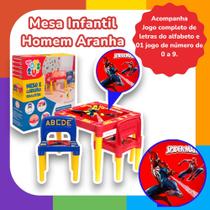Mesa Infantil Plástico Didática Divertida Homem Aranha Mesa Infantil Plástico Didática Divertida Homem Aranha