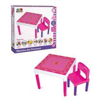 Mesa Infantil Princesas Com Cadeira - Bell Toy