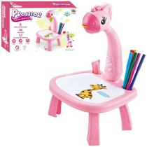 Mesa Infantil Projetor 12 Canetinha + Apagador A Pilha