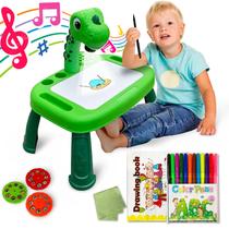 Mesa Infantil Projetora De Desenho Dinossauro - Dm Toys