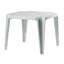 Mesa Infantil Quadrada Plástico Resistente para Atividades Estudo e Desenho Branca