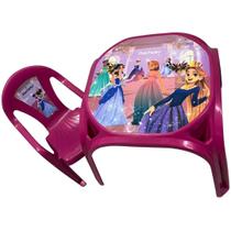 Mesa Infantil Rosa + 01 Cadeira Infantil Rischioto Kit Mesa Infantil Rosa + 01 Cadeira Infantil Rischioto Kit