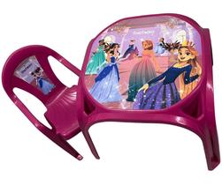 Mesa Infantil Rosa + 01 Cadeira Infantil Rischioto Kit