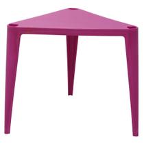 Mesa Infantil Tramontina Sofia Polipropileno e Vidro Rosa