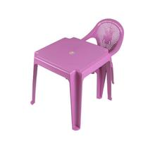 Mesa Infantil Ursinho com 01 Cadeira Plástica Várias Cores