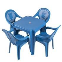 Mesa Infantil Ursinho Com 04 Cadeiras Plásticas Várias Cores - ANTARES