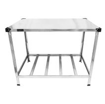 Mesa Inox Bancada Central 1200x700 Reforçada