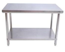 Mesa inox industrial 1m tampo duplo 100x70 zepper ZPM2T1000