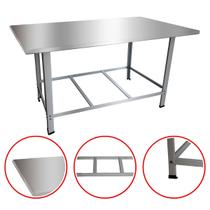 Mesa Inox Industrial Bancada Cozinha Profissional Açougue Restaurante Padaria Multiuso 120x70 50kg Mesa Inox Industrial Bancada Cozinha Profissional Açougue Restaurante Padaria Multiuso 120x70 50kg