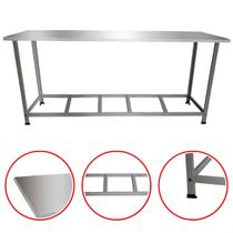 Mesa Inox Industrial Bancada Cozinha Profissional Padaria Restaurante Açougue Multiuso 140x70 50kg