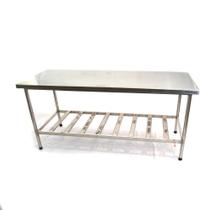 MESA INOX TAMPO LISO INFERIOR GRADE 240x70