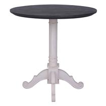 Mesa International Caravan Ashbury Pedestal Antigo branco/preto Mesa International Caravan Ashbury Pedestal Antigo branco/preto