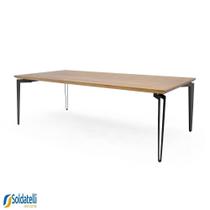 Mesa Ipanema Tampo Castanho Oregon Base Preto Microtexturizado Tamanhos M e G - ARTEFAMA Mesa Ipanema Tampo Castanho Oregon Base Preto Microtexturizado Tamanhos M e G - ARTEFAMA