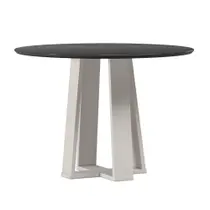 Mesa Isabela 100X100 Off White/Preto