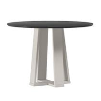 Mesa Isabela 100X100 Off White/Preto