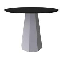 Mesa Isis 100x100cm - Off White/Preto Mesa Isis 100x100cm - Off White/Preto