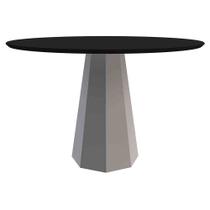 Mesa Isis 120x120cm - Off White/Preto Mesa Isis 120x120cm - Off White/Preto
