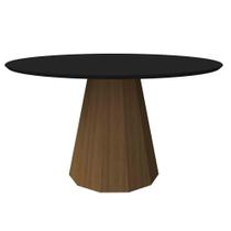 Mesa Isis 135x135cm - Imbuia/Preto