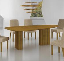 Mesa Isís Tampo Orgânico Freijó 6 Cadeiras Isís - Leifer Mesa Isís Tampo Orgânico Freijó 6 Cadeiras Isís - Leifer