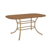 Mesa Jantar 1547 Madeirado/Aço 160cm Dourado/Noce Carraro Mesa Jantar 1547 Madeirado/Aço 160cm Dourado/Noce Carraro
