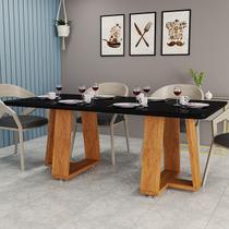 Mesa Jantar 160x80 com Base Triângulo Em Madeira MDF Para Sala de Estar E Cozinha