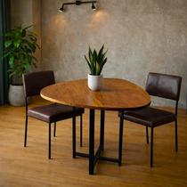 Mesa Jantar 4 Lugares S Cadeiras Modelo Industrial Robusto Base Metalon 50x30 Madeira Maciça Imbuia Design Moderno Mesa Jantar 4 Lugares S Cadeiras Modelo Industrial Robusto Base Metalon 50x30 Madeira Maciça Imbuia Design Moderno