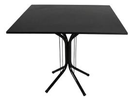 Mesa Jantar 70cm Quadrada Base Isa Metálica Escrivaninha Sala Estar Cozinha