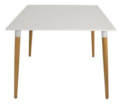 Mesa Jantar 70cm Quadrada Pé Palito 75cm Eucalipto Ayme Canhão Escrivaninha Sala Estar Cozinha