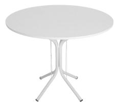 Mesa Jantar 70cm Redonda Branca Base Isa Metálica Escrivaninha Sala Estar Cozinha Mesa Jantar 70cm Redonda Branca Base Isa Metálica Escrivaninha Sala Estar Cozinha