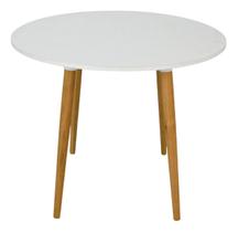 Mesa Jantar 80cm Redonda Pé Palito 75cm Eucalipto Ayme Canhão Escrivaninha Sala Estar Cozinha