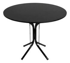 Mesa Jantar 80cm Redonda Preta Base Isa Metálica Escrivaninha Sala Estar Cozinha Mesa Jantar 80cm Redonda Preta Base Isa Metálica Escrivaninha Sala Estar Cozinha