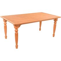 Mesa Jantar Atlanta Madeira Maciça Amendoa Tampo Lâminado 180x100 Pes Torneados