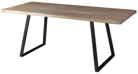 Mesa Jantar Boston Retangular Edge Driftwood Base Grafite 220cm - 54646 Mesa Jantar Boston Retangular Edge Driftwood Base Grafite 220cm - 54646
