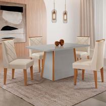 Mesa Jantar Diane 120cm Tampo Mdf E Vidro 4 Cadeiras Isadora Moderna Veludo Creme Off White Naturale Serigrafia Mesa Jantar Diane 120cm Tampo Mdf E Vidro 4 Cadeiras Isadora Moderna Veludo Creme Off White Naturale Serigrafia