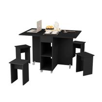 Mesa jantar dobravel moderna com rodizio Jade Basoto Brasil Mesa jantar dobravel moderna com rodizio Jade Basoto Brasil