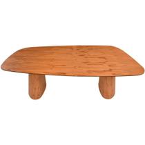 Mesa Jantar Dunas 200x108 Orgânica Em Madeira Amêndoa