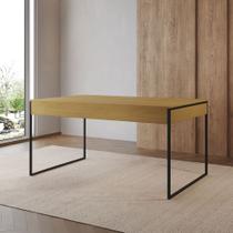 Mesa Jantar Industrial Retangular Canela 137x90cm Filadélfia Base Ferro Preto Mesa Jantar Industrial Retangular Canela 137x90cm Filadélfia Base Ferro Preto