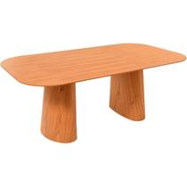 Mesa Jantar Jurerê Com Base E Tampo Lâminado Em Madeira De Cinamomo 180x110 Amêndoa