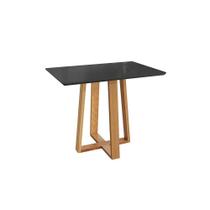 Mesa Jantar Kappesberg Em Madeira Maciça Tampo Vidro 120cm