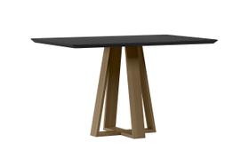 Mesa Jantar Léctus Amêndoa 135x90cm Pés Madeira