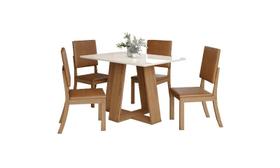 Mesa Jantar Lins 120 4 Cadeiras Milla Corano - Henn