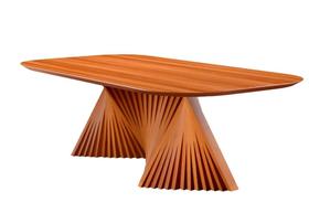 Mesa Jantar Maciça Base Torcida 2,20x1,0m Opala Harmonia