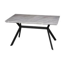 Mesa Jantar Nika Or Design Tampo Alba Marmorizado Grey