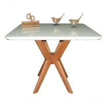 Mesa Jantar Pandora Tampo Retangular Laca Com Vidro 100x70cm Off White Mesa Jantar Pandora Tampo Retangular Laca Com Vidro 100x70cm Off White