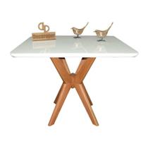 Mesa Jantar Pandora Tampo Retangular Laca Com Vidro 120x70cm Branco Mesa Jantar Pandora Tampo Retangular Laca Com Vidro 120x70cm Branco