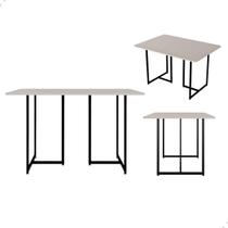 Mesa Jantar PARA Sala Copa Cozinha Retangular 4 Lugares Branca