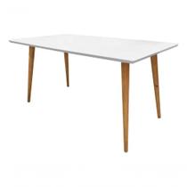 Mesa Jantar Pés Palito Retangular Laqueada Com Vidro 100x70 Branco Mesa Jantar Pés Palito Retangular Laqueada Com Vidro 100x70 Branco